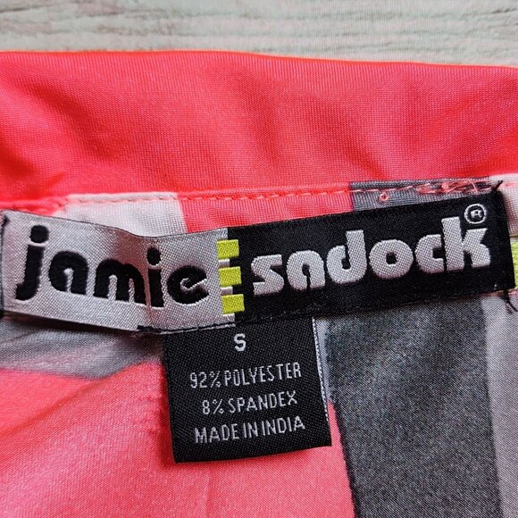 Jamie Sadock Womens Size S Golf Polo Shirt Abstract Multicolor Stretchy Top - Picture 2 of 8